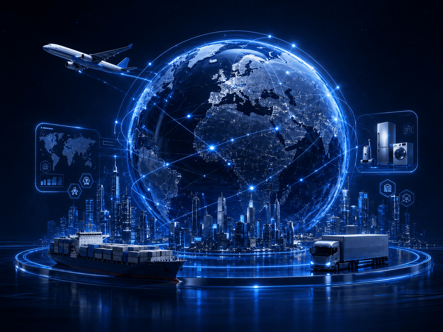 Teloh Global network connecting travel, logistics, appliances, and trade
